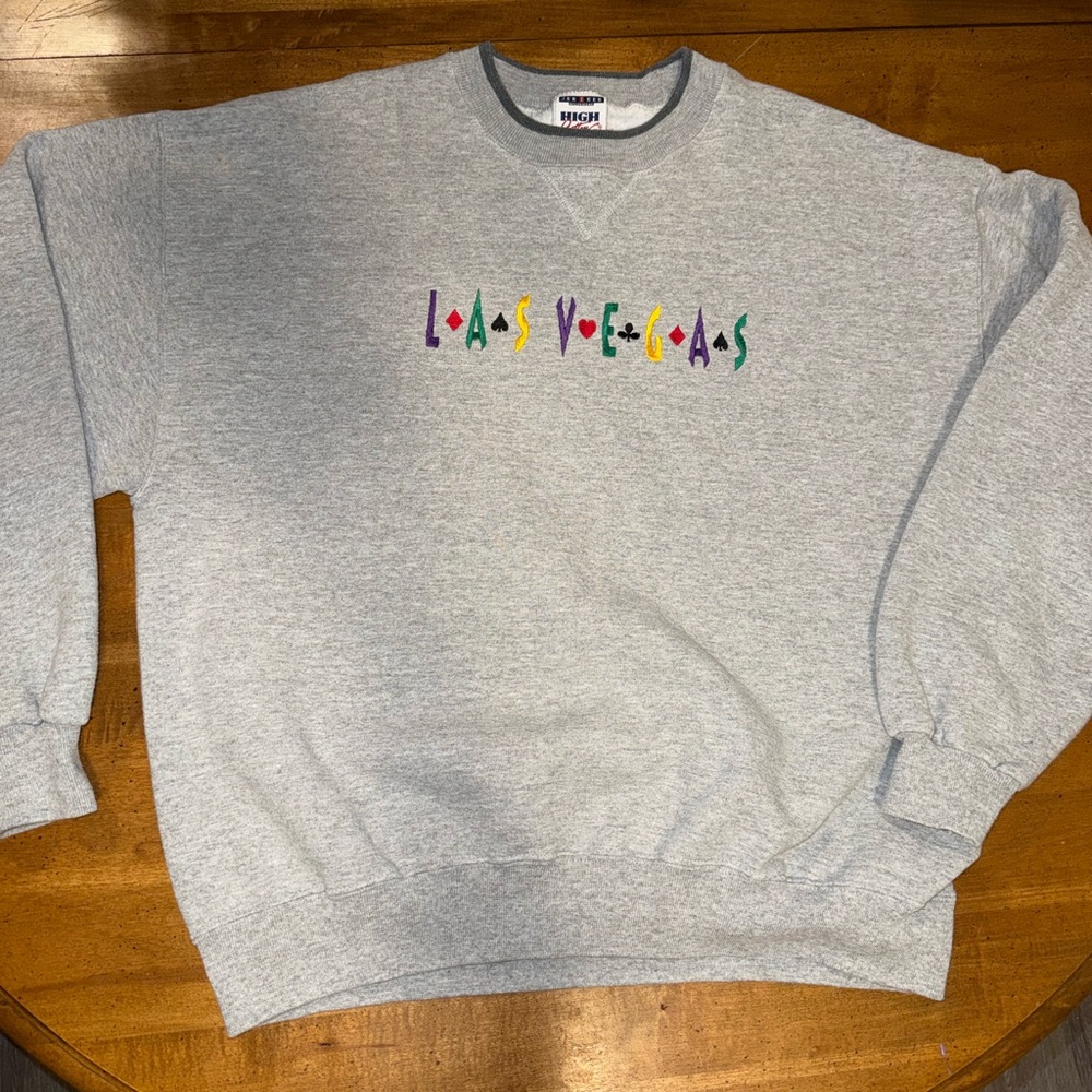 Jerzees Gray Las Vegas Crewneck Sweater